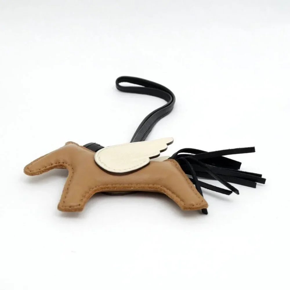 Hermes Pegase Pegasus PM Sesame Black Nata Anyo-milo Bag Charm - Picture 6 of 10